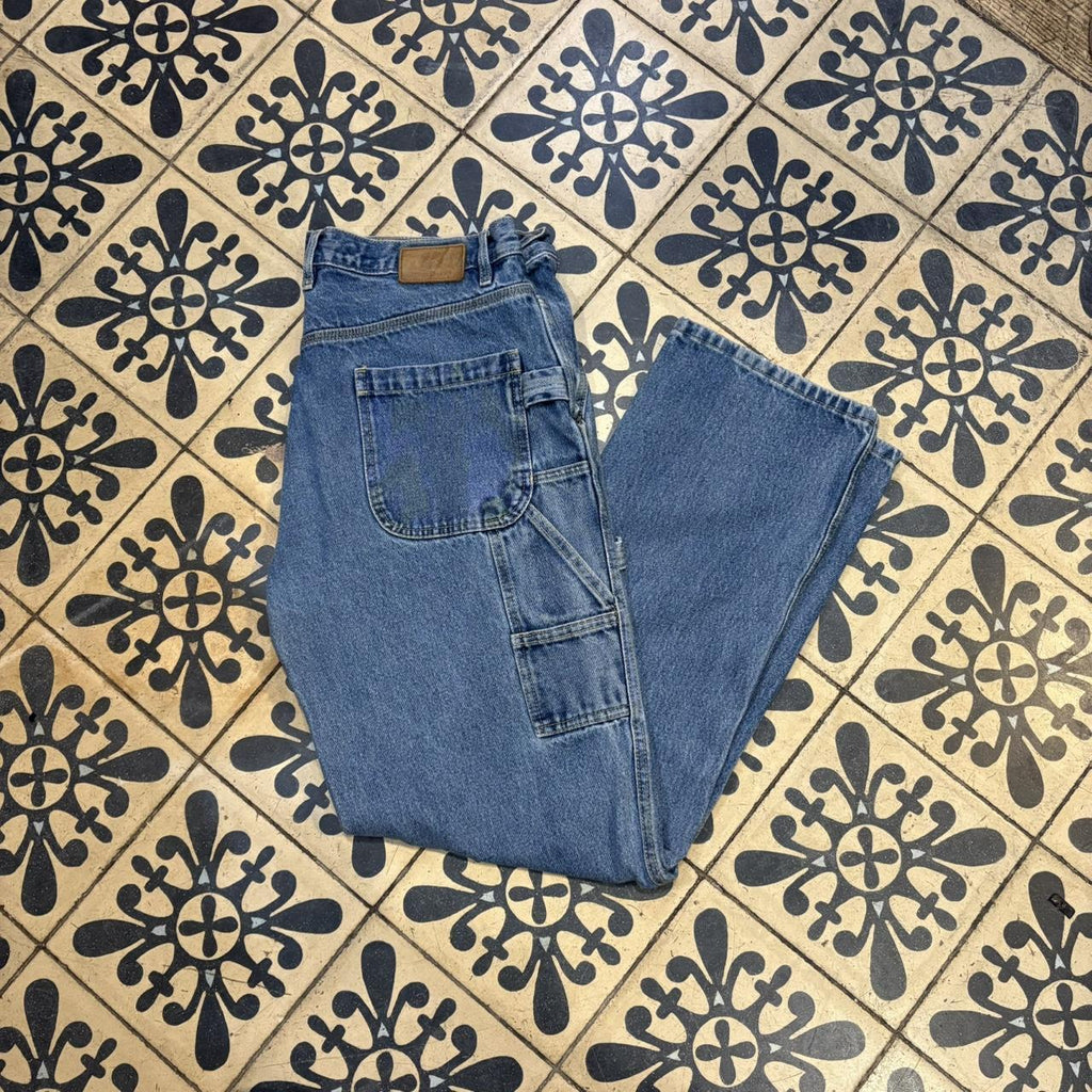TRW410F-P - Vintage retro essential John Deere Blue Wash Denim Carpenter Jeans Trousers pants #denim #fit #johndeere #carpenter