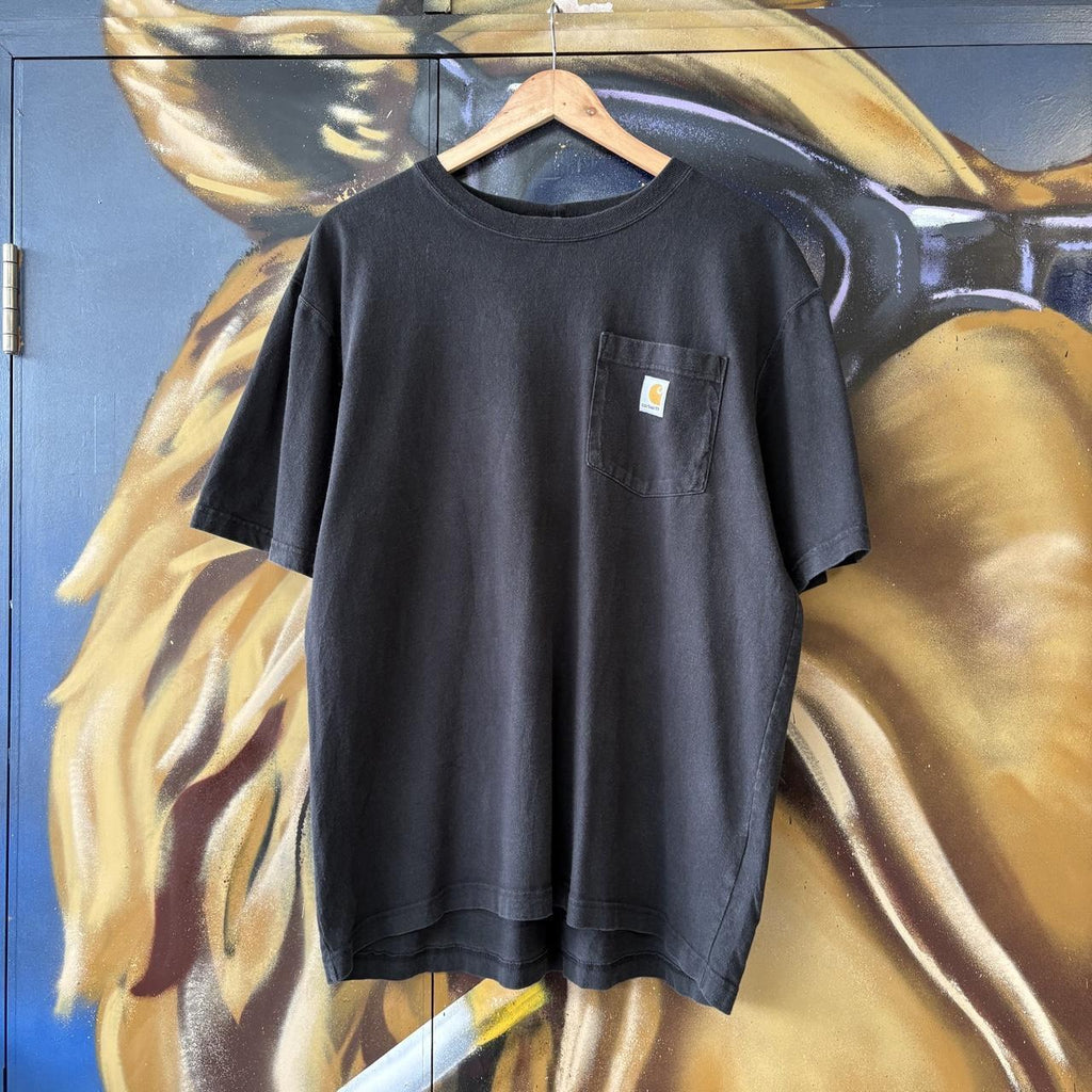 Vintage Carhartt  T shirt Mens Medium Black Loose Fit Heavyweight Workwear Durable Skate Tee Top 90s Y2K 00s