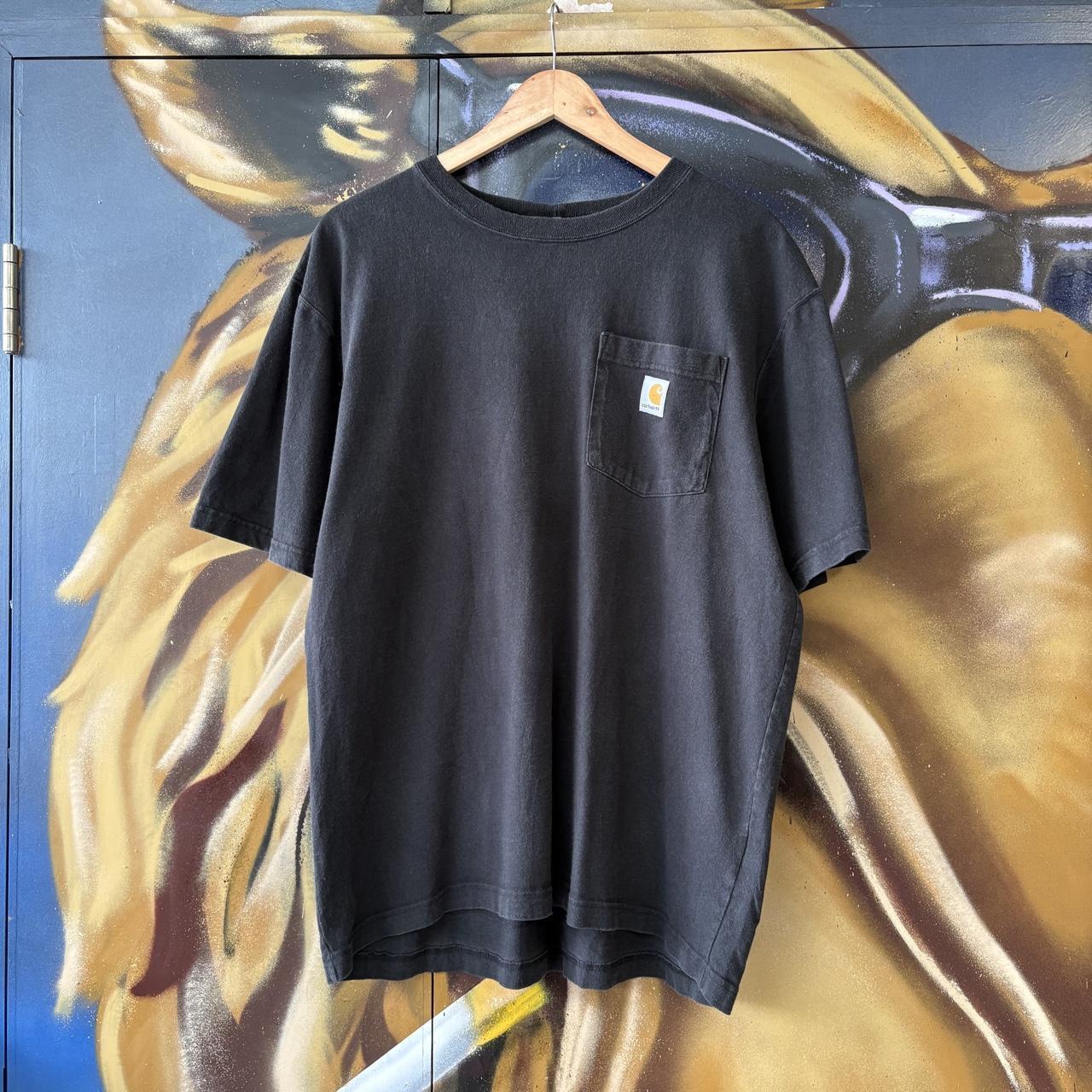 Vintage Carhartt  T shirt Mens Medium Black Loose Fit Heavyweight Workwear Durable Skate Tee Top 90s Y2K 00s