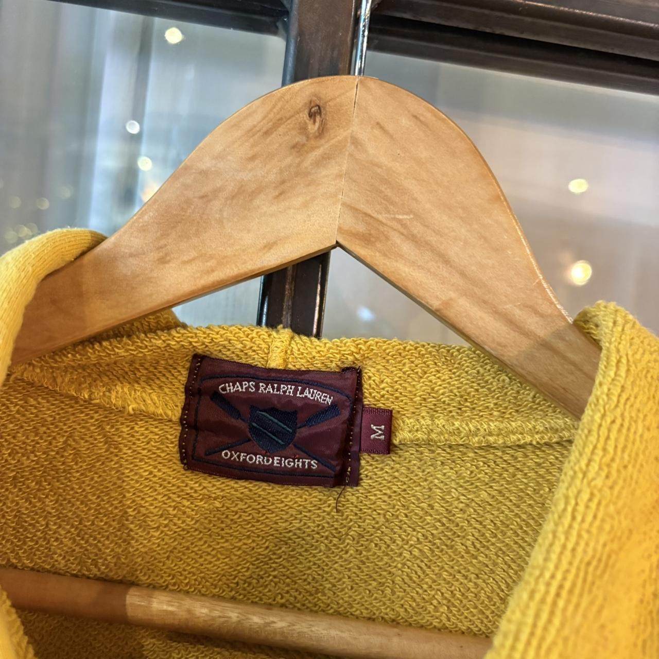 SWT619F - Vintage Retro Essential Yellow Ralph Lauren Chaps Sweatshirt Hoodie with embroidered back logo #preppy #sportswear #essential #chaps #y2k