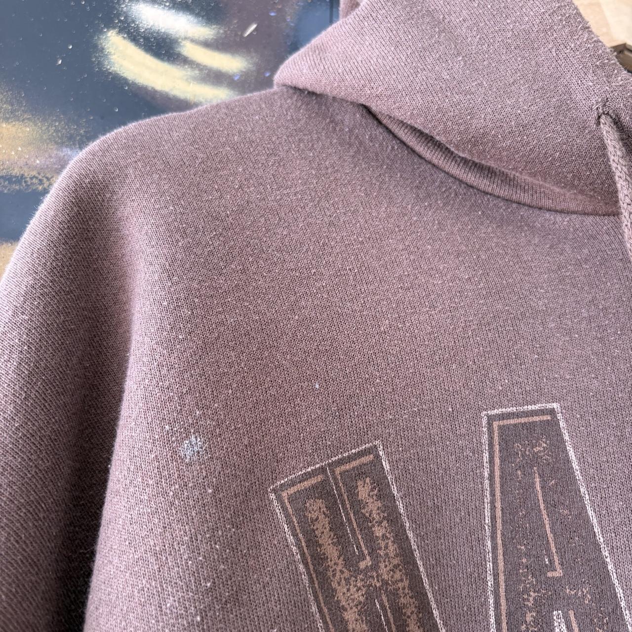 Vintage Harley Davidson Hoodie Mens  Large Brown Italy Treviso Biker Logo Graphic Print Jumper Top 90s Y2K 00s