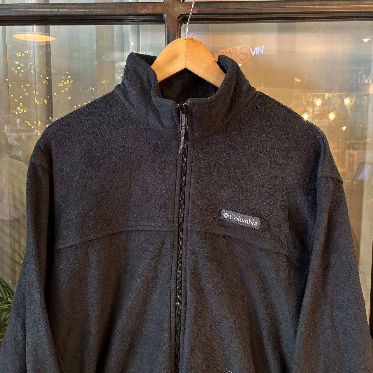 SWT628F - Vintage retro essential Dark Grey Columbia full zip up outdoor sweatshirt fleece jacket #pullover #outdoor #expedition #hike #gorpcore