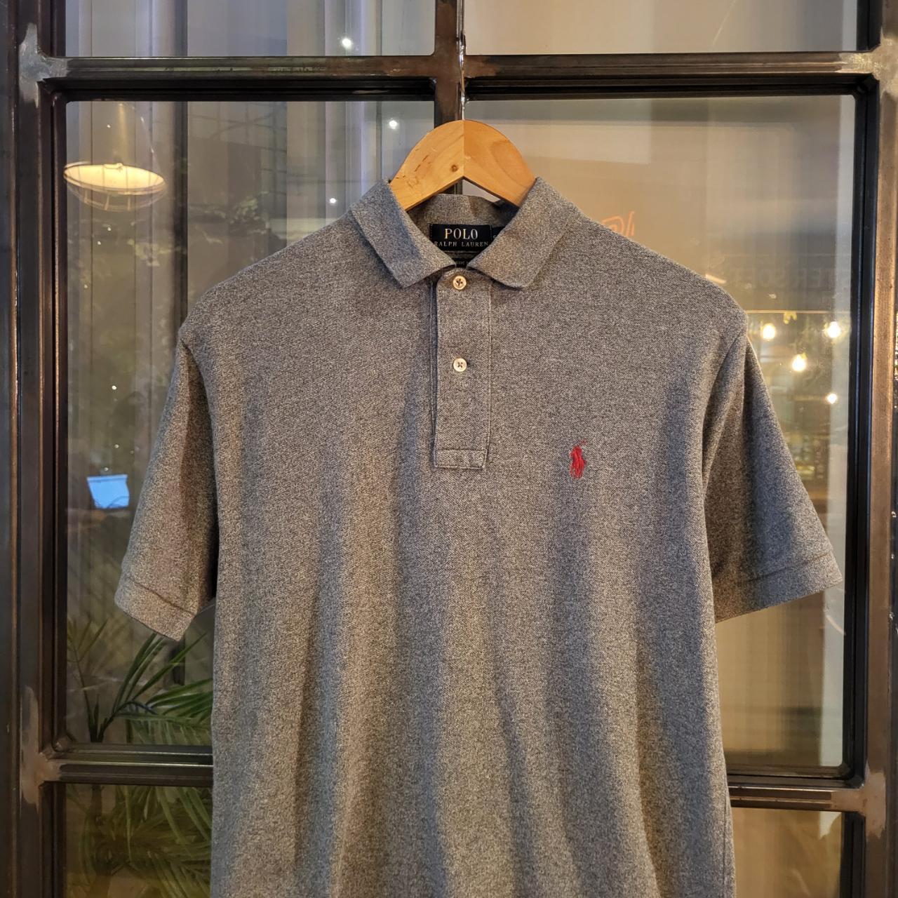 POL197 - Vintage Ralph Lauren Grey Polo Shirt Short Sleeve collared button up top #Y2K #preppy #chiefkeef #golf #oldmoney