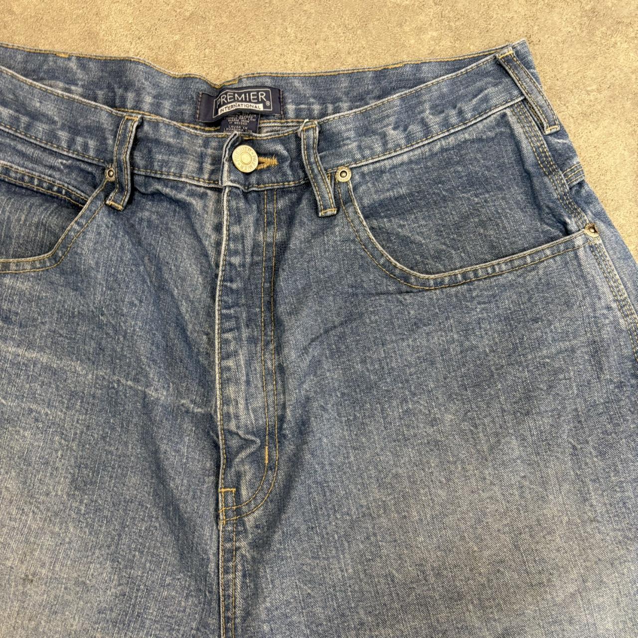 Vintage Carpenter Jorts Mens 32” Denim Light Blue Wash Jean Shorts Baggy Wide Leg Skate Surf Hip Hop 00s Y2K