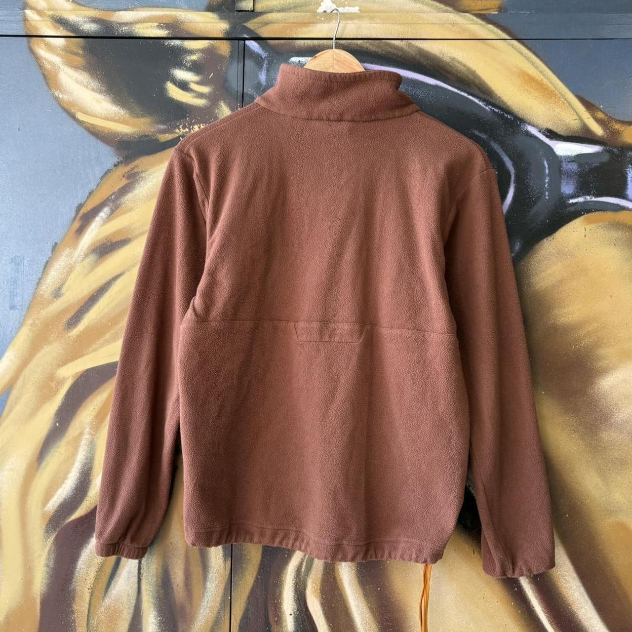 Berghaus Fleece Smock Women's Small Chocolate Brown 1/4 Quarter Zip Aztec Hiking Outdoor Top 90s Y2K