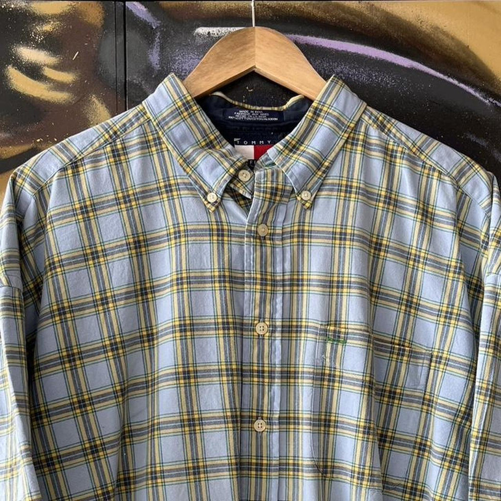 Checkered Short Sleeve Button Up Shirt