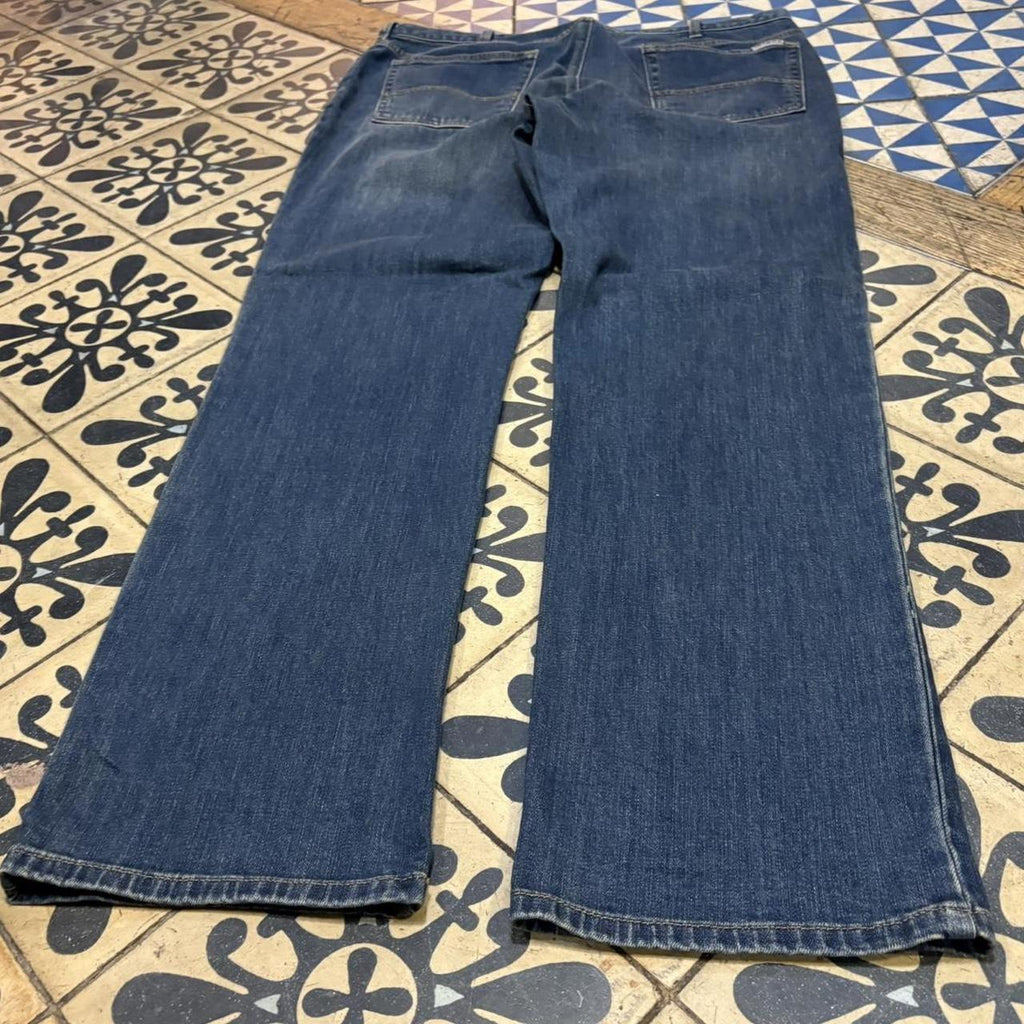 CP4703D-F - Vintage retro essential Carhartt Straight Leg Blue Wash Denim Jeans Trousers pants #denim #carhartt #straightleg #jeans #skater