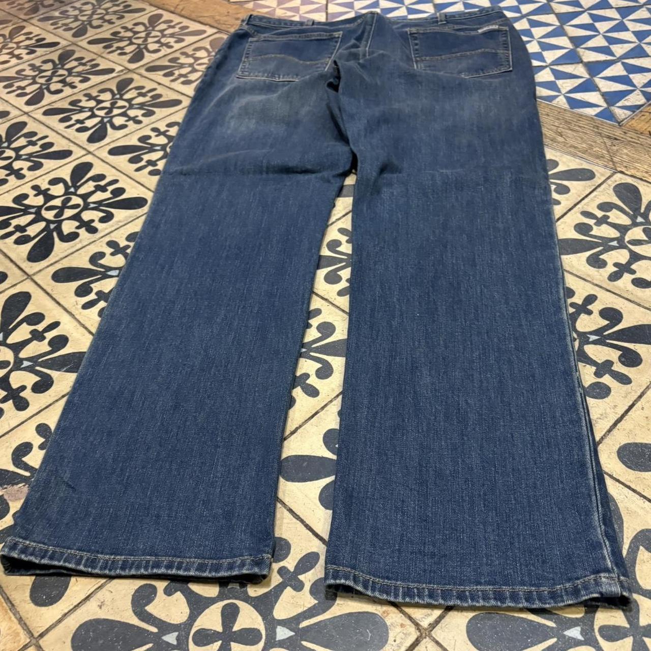 CP4703D-F - Vintage retro essential Carhartt Straight Leg Blue Wash Denim Jeans Trousers pants #denim #carhartt #straightleg #jeans #skater