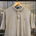 Vintage Retro Ralph Lauren Plain Grey Polo Shirt Short Sleeve collared button up top  #Y2K #preppy #chiefkeef #oldmoney #ralphlauren