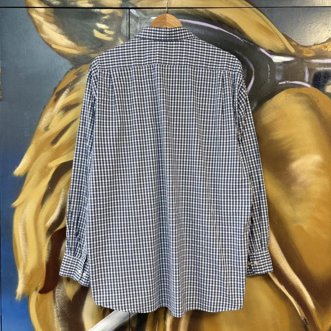 BR1912YL-U - Vintage Tommy Hilfiger Blue Check Longsleeve collared button up polo shirt top #Y2K #preppy #chiefkeef #smartcasual #oldmoney