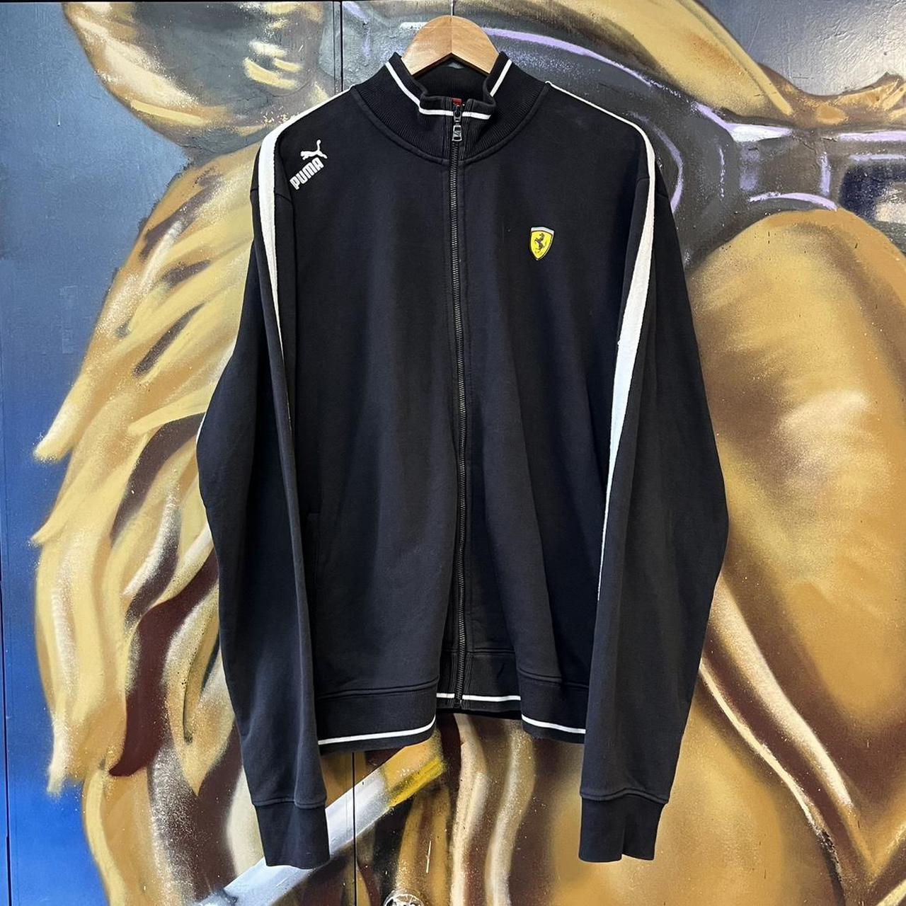 Y2K Ferrari x Puma Big Embroidered Logo Full Zip Jacket