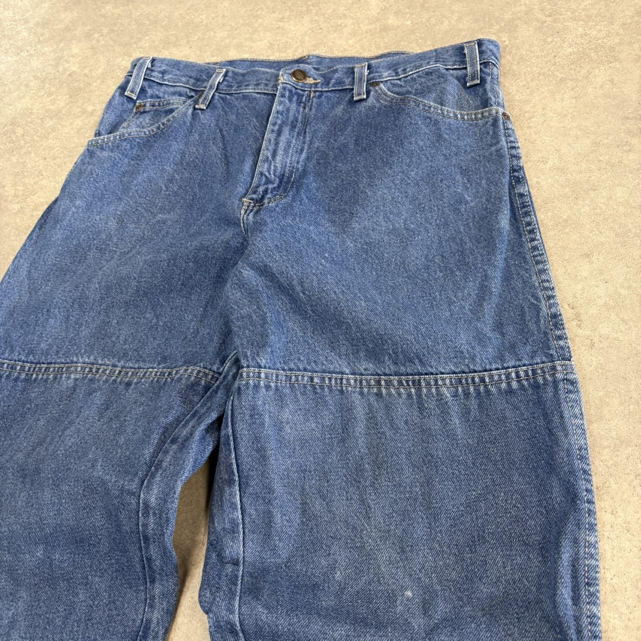 Vintage Blue Was Dickies Double Knee Carpenter Jeans Mens 32” Straight Leg Denim Trousers Skate Western Vintage Y2K 90s