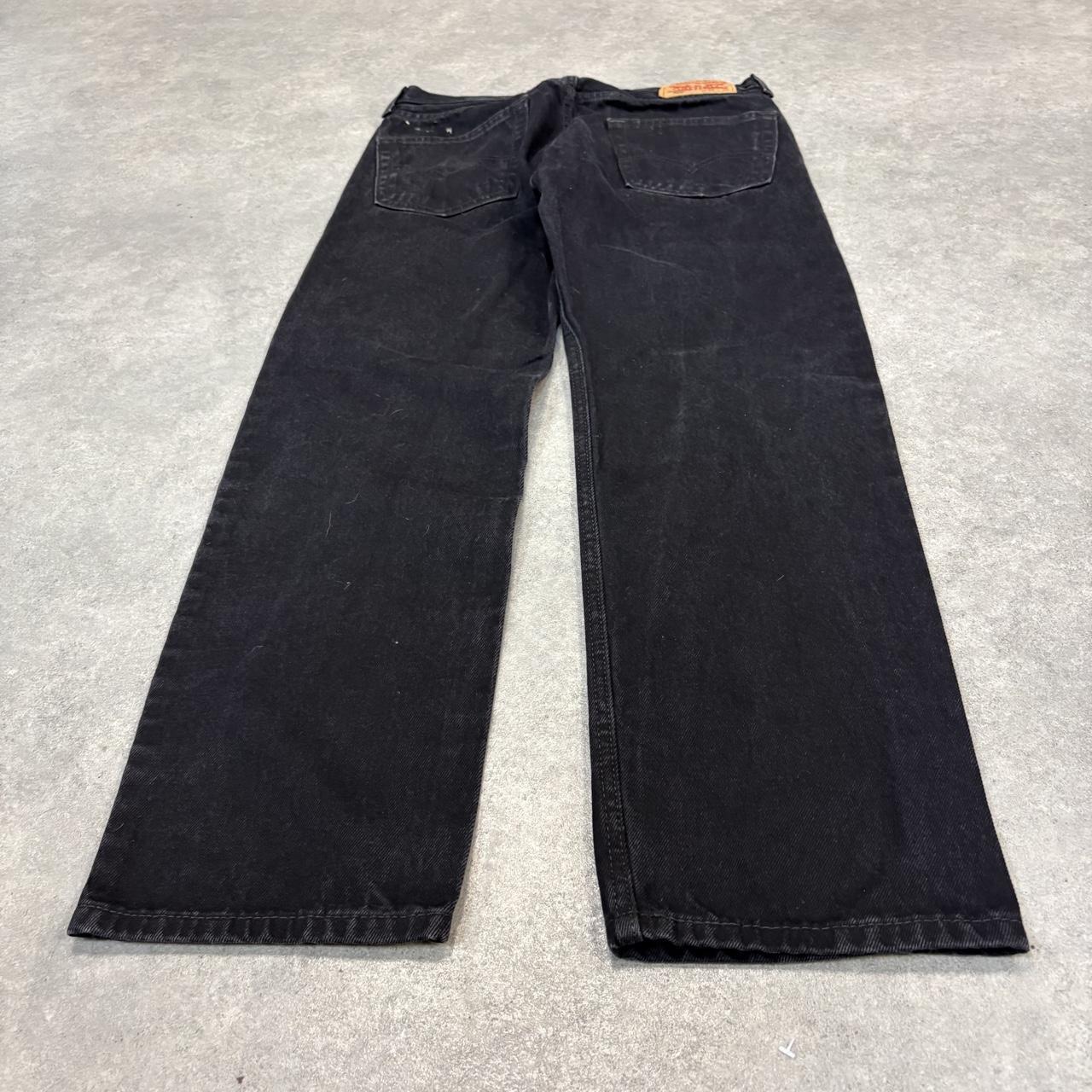 Vintage Levi's 505 Jeans Mens 32x30 Black Denim Wash Straight Leg Trousers Cowboy Western USA 90s Y2K