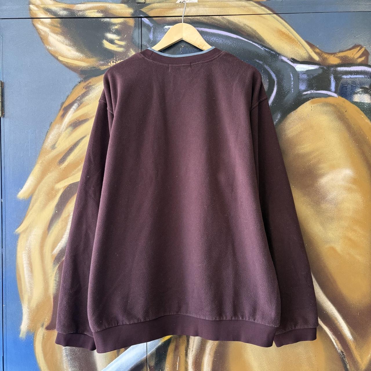 Vintage Fila Sweatshirt Mens XL Maroon Fleece Pullover Jumper Top 90s Y2K 00s