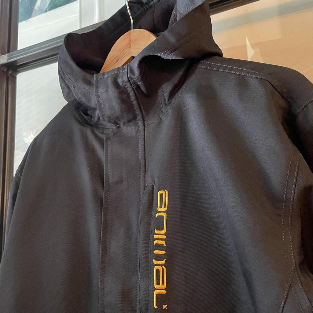 JCK002BR - Vintage Retro Essential Black Animal Full Zip Up Lined Lightweight jacket #skater #90s #surfer #animal #y2k