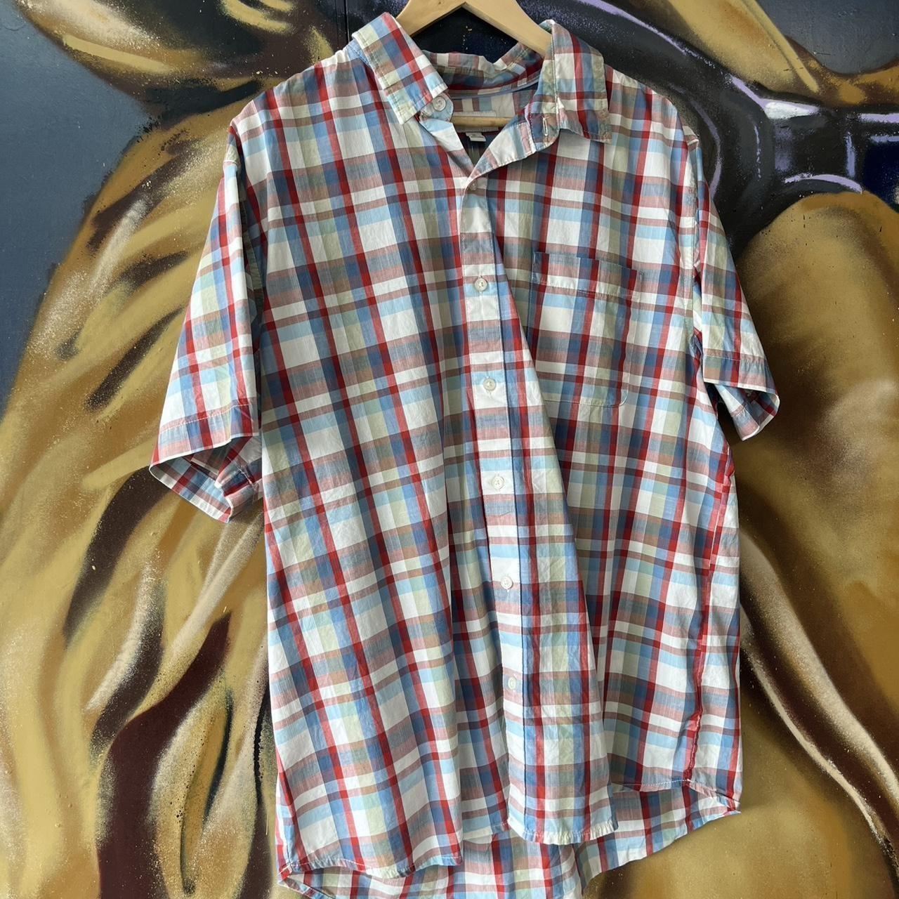 Y2K Checked Short Sleeve Button Up Shirt
