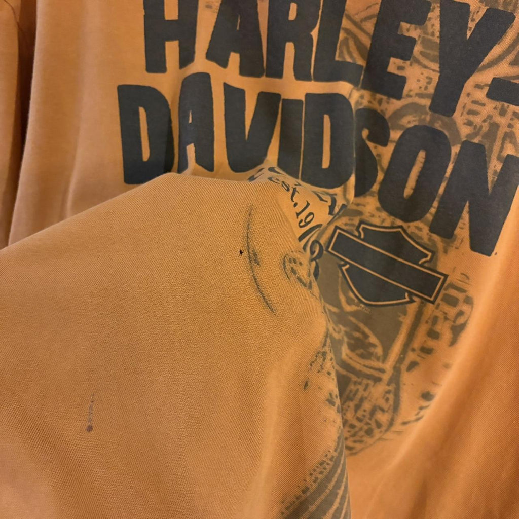 BR2401BJ-P - Vintage Retro Essential Orange Harley Davidson Grand Canyon Sedona, AZ Graphic Print Top Tee T-shirt #graphic #motorcycles #biker #harley #harleydavidson