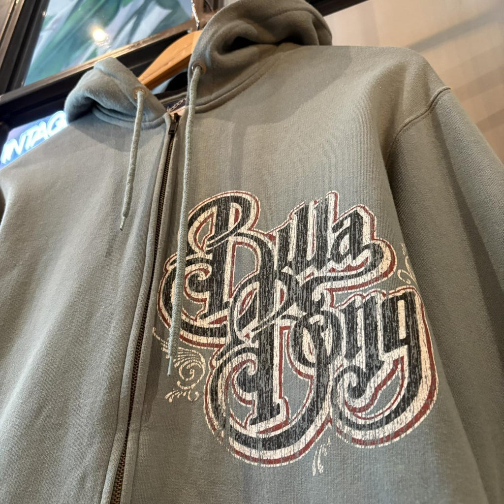 Vintage BillaBong Jumper Blue Mens XS Big Spellout Graffiti Surf Skate Full Zip Up Hoodie 90s Y2K