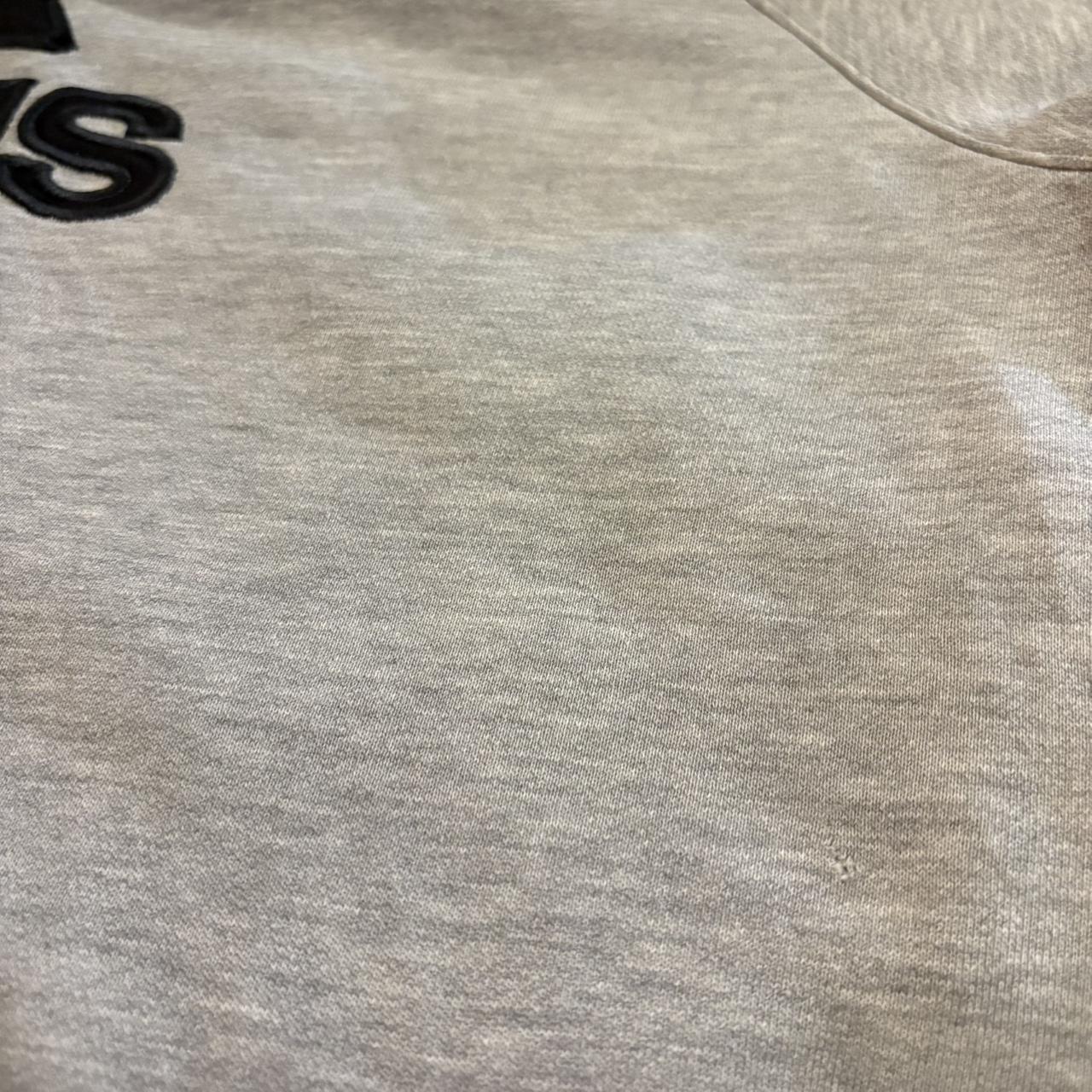 MA0109FL-P - Vintage Retro Essential Grey Adidas Sweatshirt Hoodie with embroidered big centre logo #90s #sportswear #essential #adidas #y2k