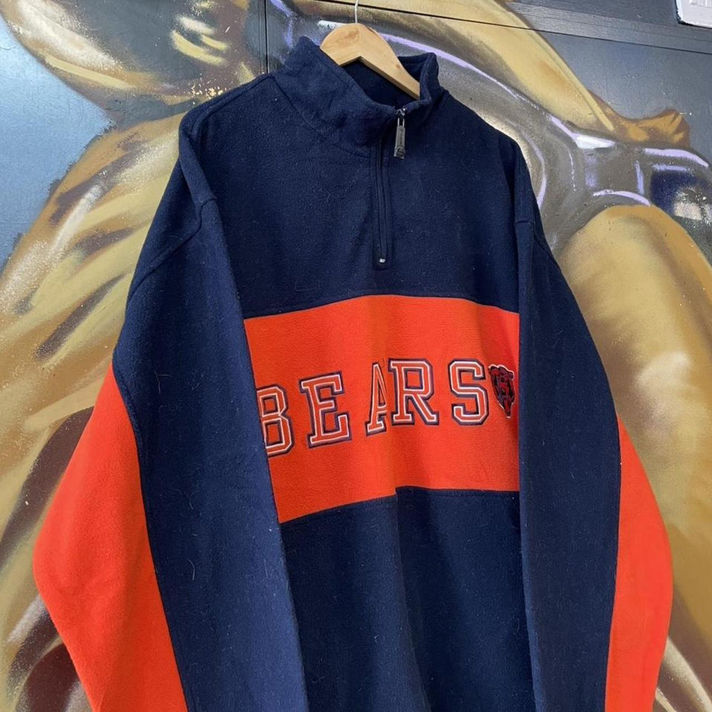 90s NFL Chicago Bears Fleece Quarter Zip Sweatshirt