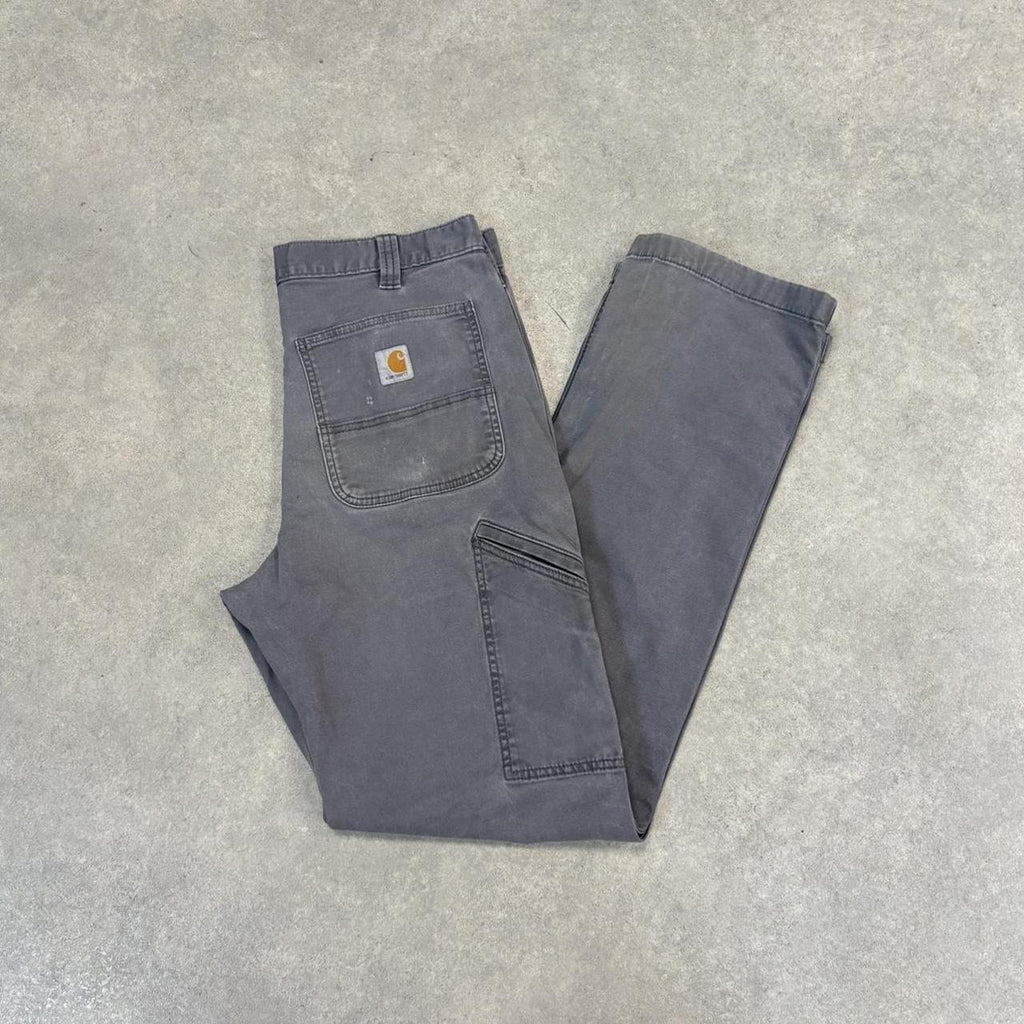 BR2701FZ-U - Vintage retro essential Grey Carhartt carpenter Trousers pants casual workwear #skater #utility #workwear #carpenter #carhartt