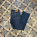 TRW378 - Vintage retro essential Levi's 501 Straight Leg Dark Blue Wash Denim Jeans Trousers pants carpenter casual workwear skate #denim #levis #501 #straightleg #smartcasual