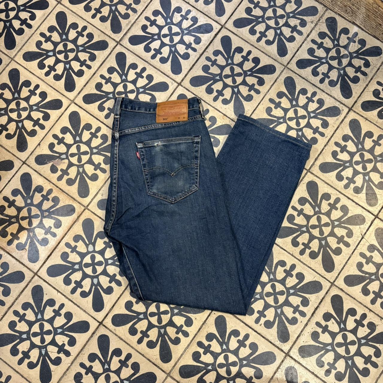 TRW378 - Vintage retro essential Levi's 501 Straight Leg Dark Blue Wash Denim Jeans Trousers pants carpenter casual workwear skate #denim #levis #501 #straightleg #smartcasual