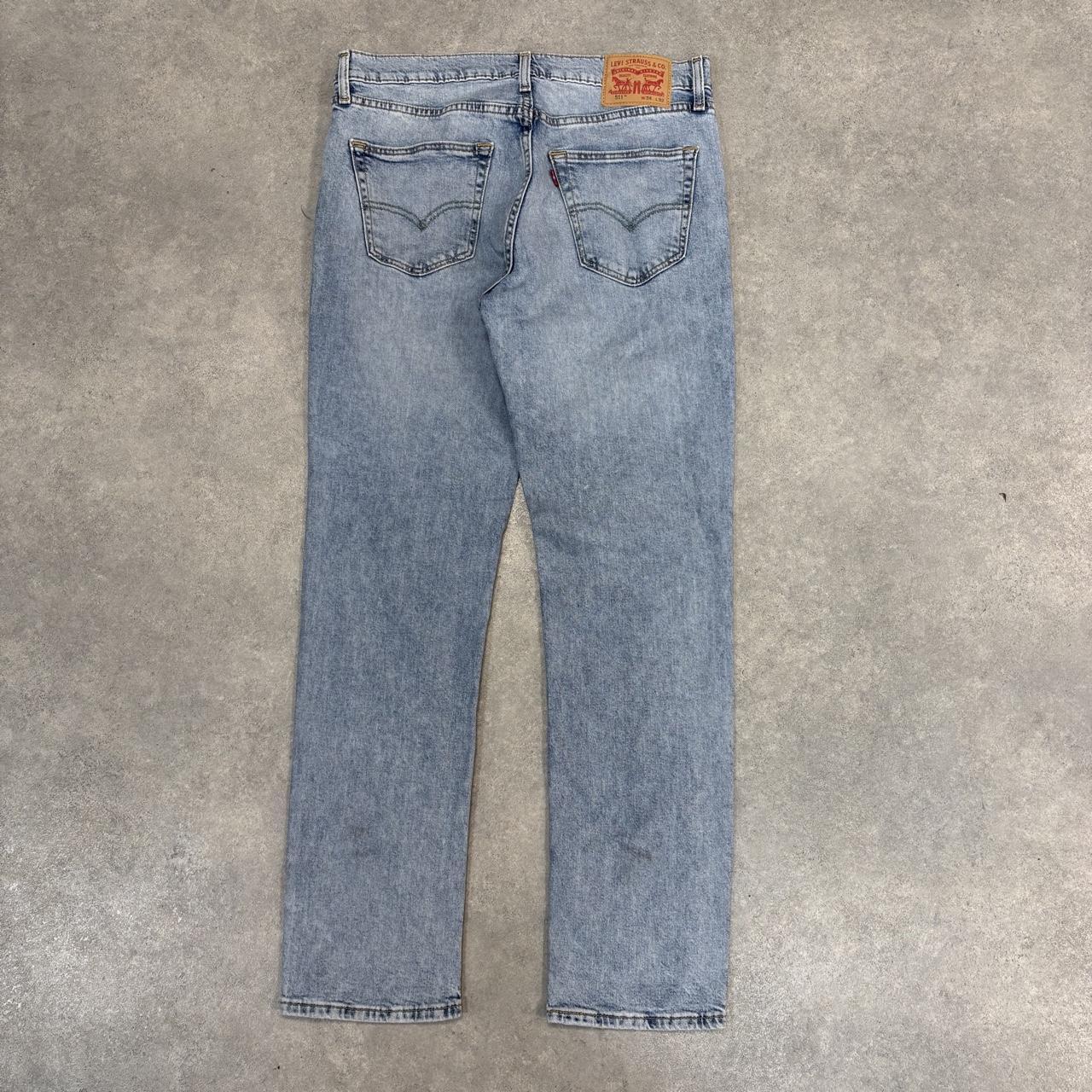Vintage Levi's 511 Jeans Mens 34x32 Light Wash Denim Wash Straight Leg Trousers Cowboy Western USA 90s Y2K