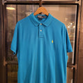 POL160 - Vintage Ralph Lauren Blue Polo Shirt Short Sleeve collared button up top #Y2K #preppy #chiefkeef #golf