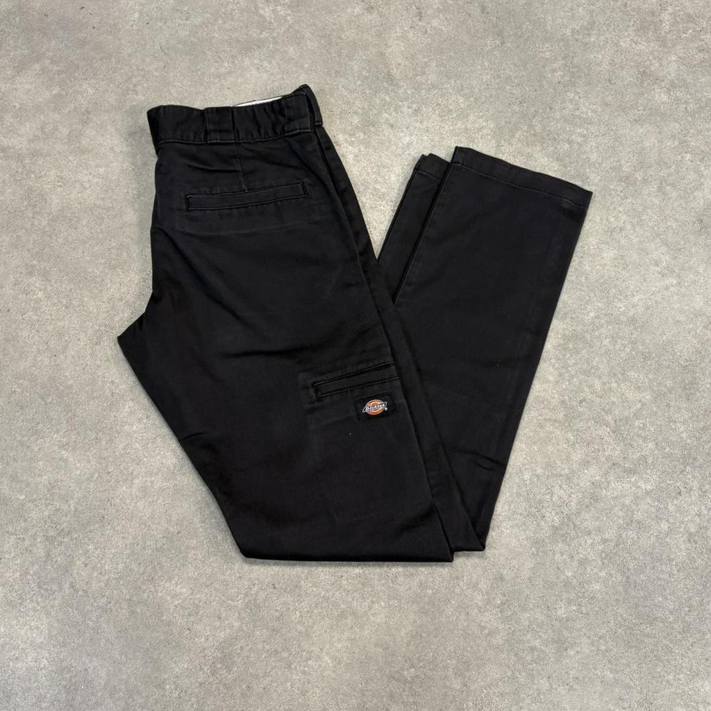BR1912ZQ-U - Vintage retro essential Black Dickies Skinny Straight Double Knee Trousers pants casual workwear #skater #utility #doubleknee #skinnystraight #dickies