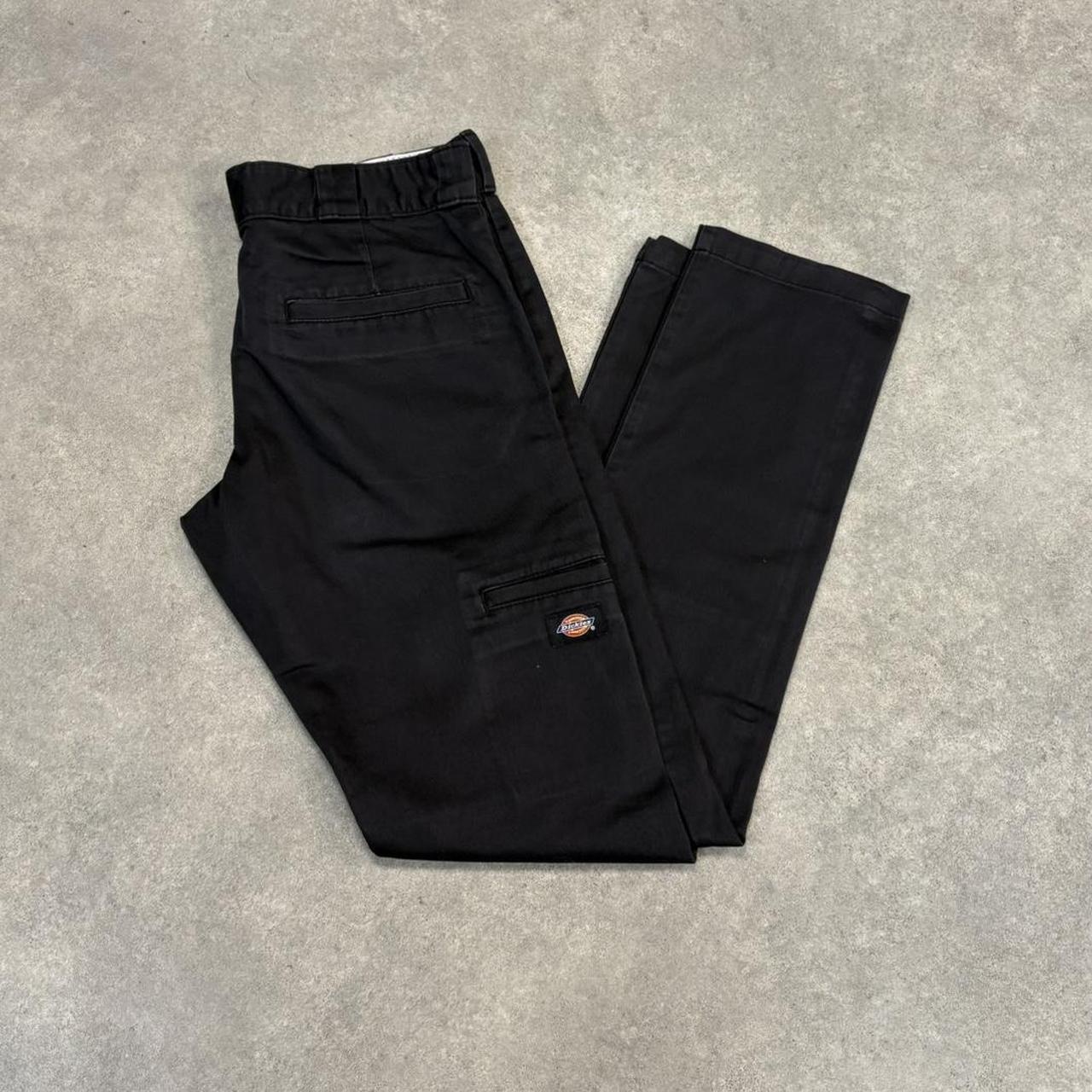 BR1912ZQ-U - Vintage retro essential Black Dickies Skinny Straight Double Knee Trousers pants casual workwear #skater #utility #doubleknee #skinnystraight #dickies