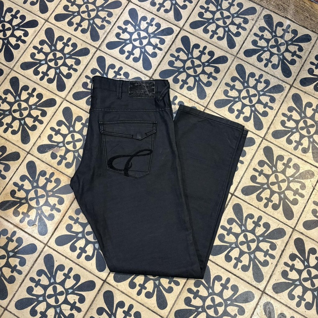 TRW368 - Vintage retro essential Cutler Co Blacl Wash Denim tapered straight Jeans Trousers pants casual workwear skate #denim #tapered #cutlerco #y2k