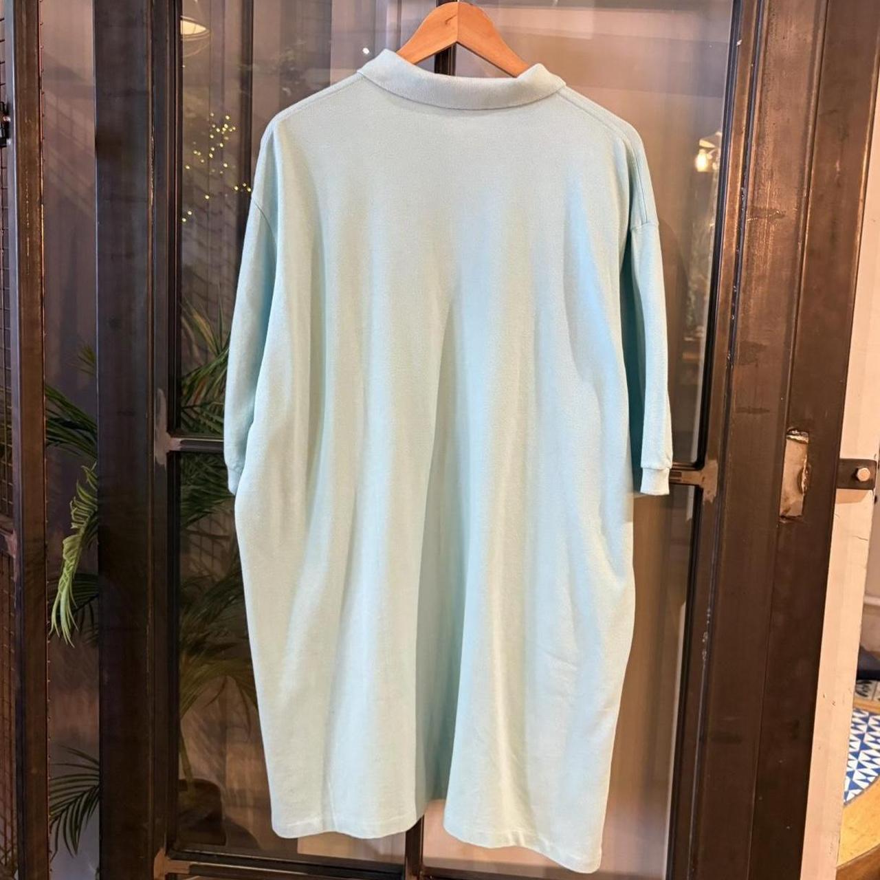 POL555-F - Vintage Retro Ralph Lauren Plain Turquoise Polo Shirt Short Sleeve collared button up top  #Y2K #preppy #chiefkeef #oldmoney #ralphlauren