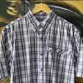 Checked Short Sleeve Button Up Shirt