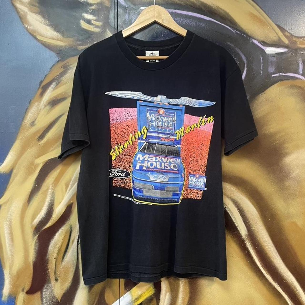Vintage 90s Sterling Marlin Ford Racing Nascar Graphic Single Stitch Tee