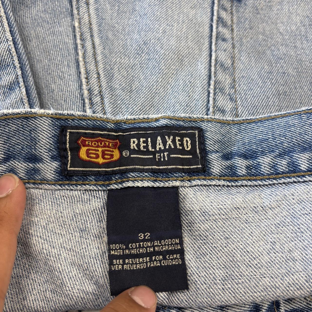 Vintage Route 66 Jorts Mens 32” Light Blue Wash Denim Jean Shorts Baggy Wide Leg Skate Surf Hip Hop 00s Y2K