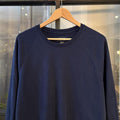 MA2207FM - Vintage Retro Essential Polo Ralph Lauren Navy Raglan Jumper Sweatshirt with print logo #raglan #oldmoney #y2k #ralphlauren #sportewear