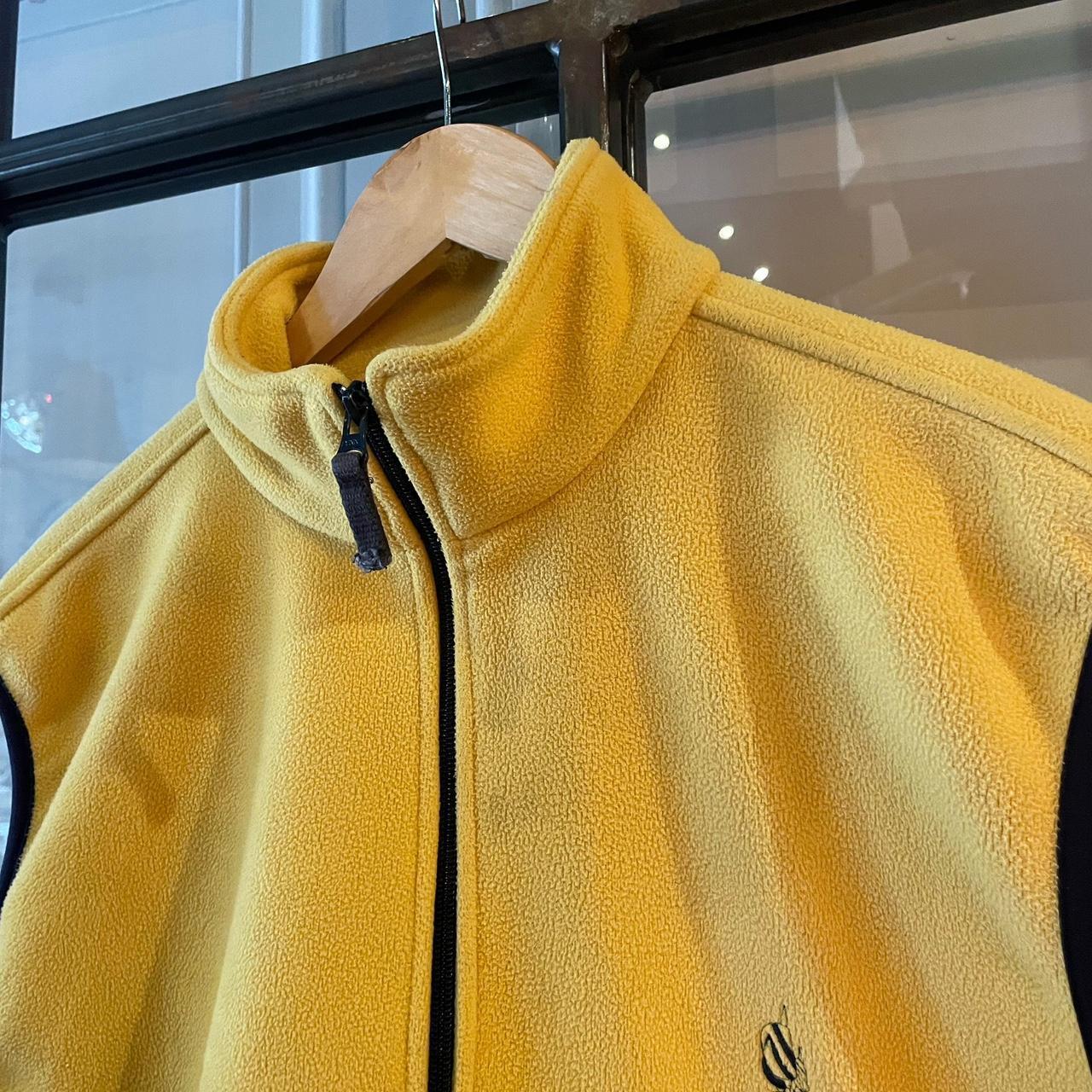 0225A49BR - Vintage retro essential Nautica Yellow full zip up outdoor gilet sleeveless fleece jacket #nautica #outdoor #hilet #hike #gorpcore