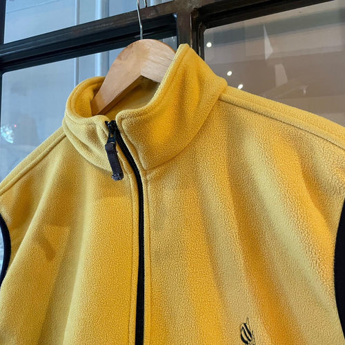 0225A49BR - Vintage retro essential Nautica Yellow full zip up outdoor gilet sleeveless fleece jacket #nautica #outdoor #hilet #hike #gorpcore