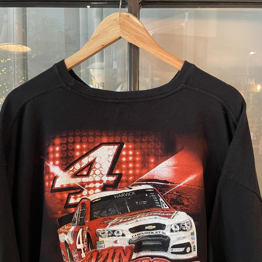 TEE00K - Vintage Retro Essential Black Nascar Kevin Harvick 2014 Sprint Champion Graphic Print Top Tee T-shirt #90s #graphic #racing #nascar