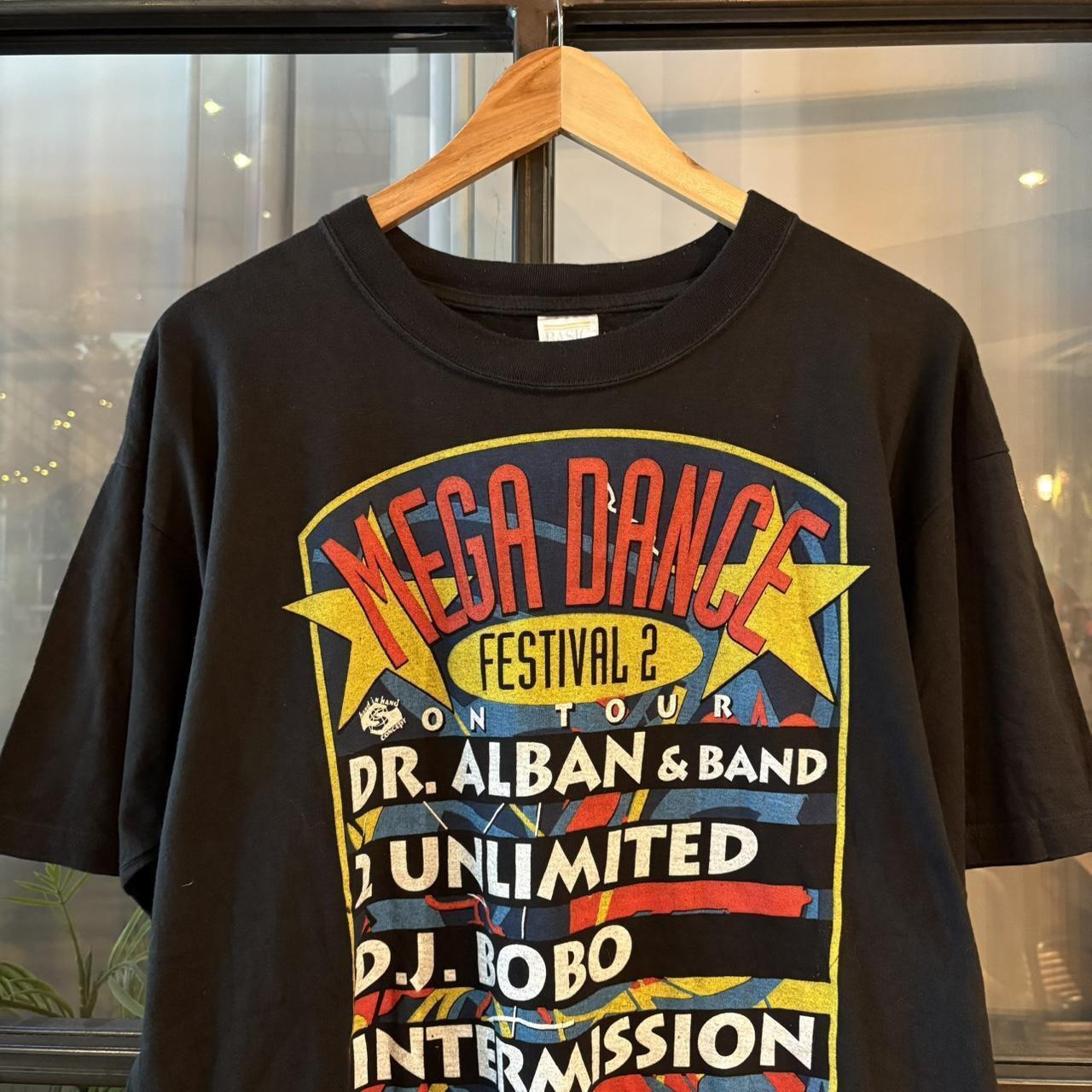 CP05CLF - Vintage Retro Essential Mega Dance Festival 2 on tour Dr. Alban Black music concert Graphic Print Single Stitch Top Tee T-shirt #90s #singlestitch #music #tour #festival