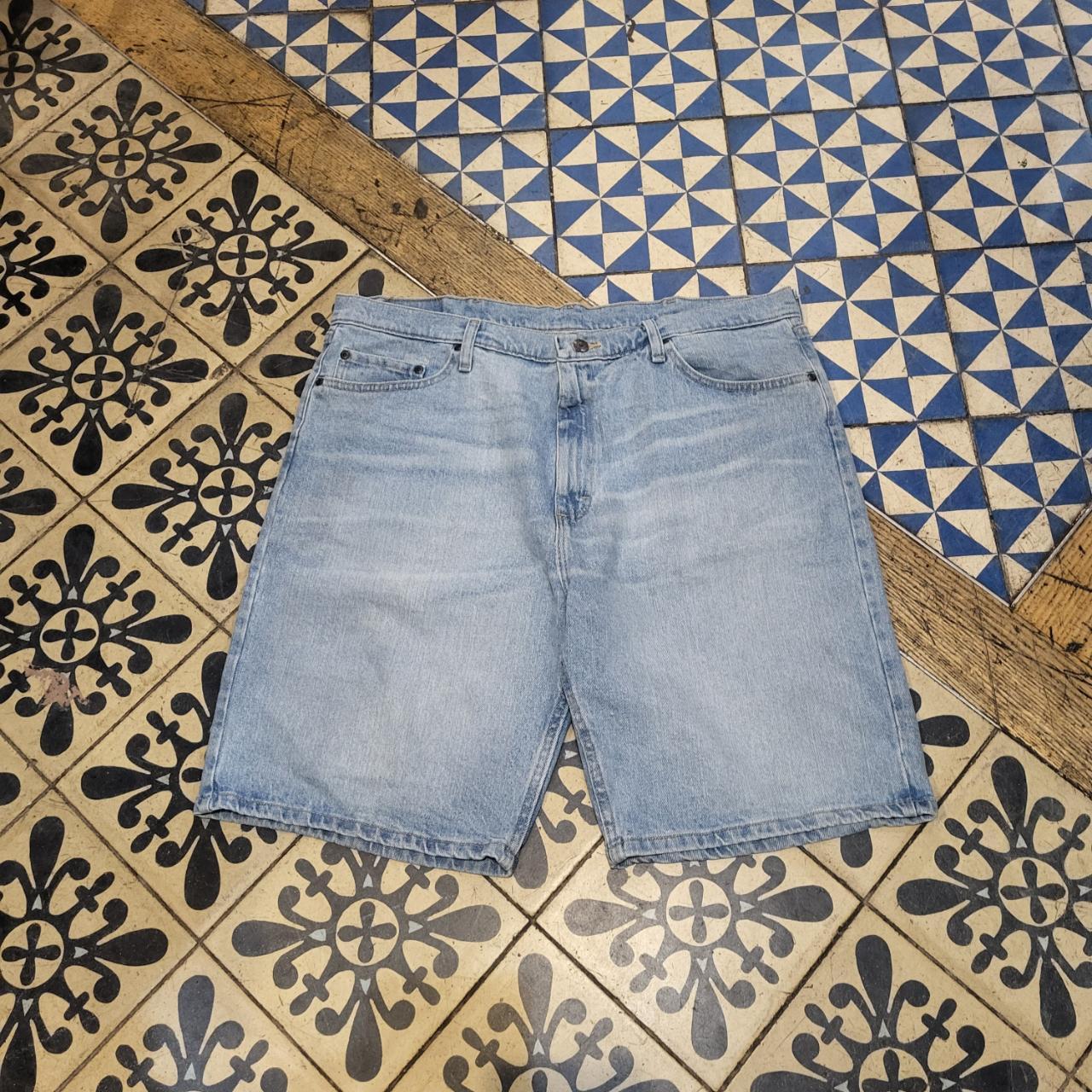 JRT308 - Vintage Retro Wrangler Blue wash Denim Shorts Jorts #skater #y2k #jorts #hiphol