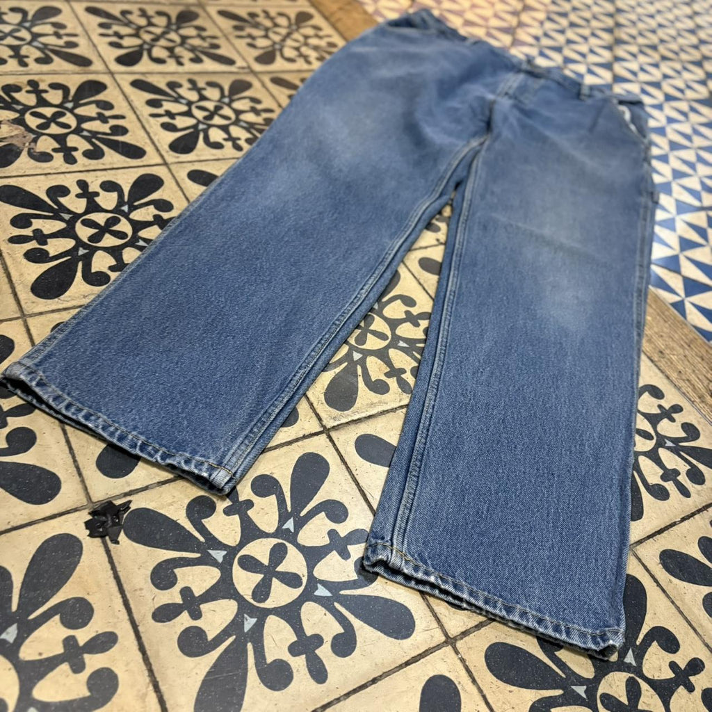 TRW410F-P - Vintage retro essential John Deere Blue Wash Denim Carpenter Jeans Trousers pants #denim #fit #johndeere #carpenter