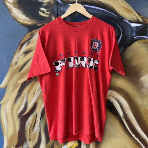 90s MLS Chicago Fire Soccer football Graphic Tee 1998 single stitch