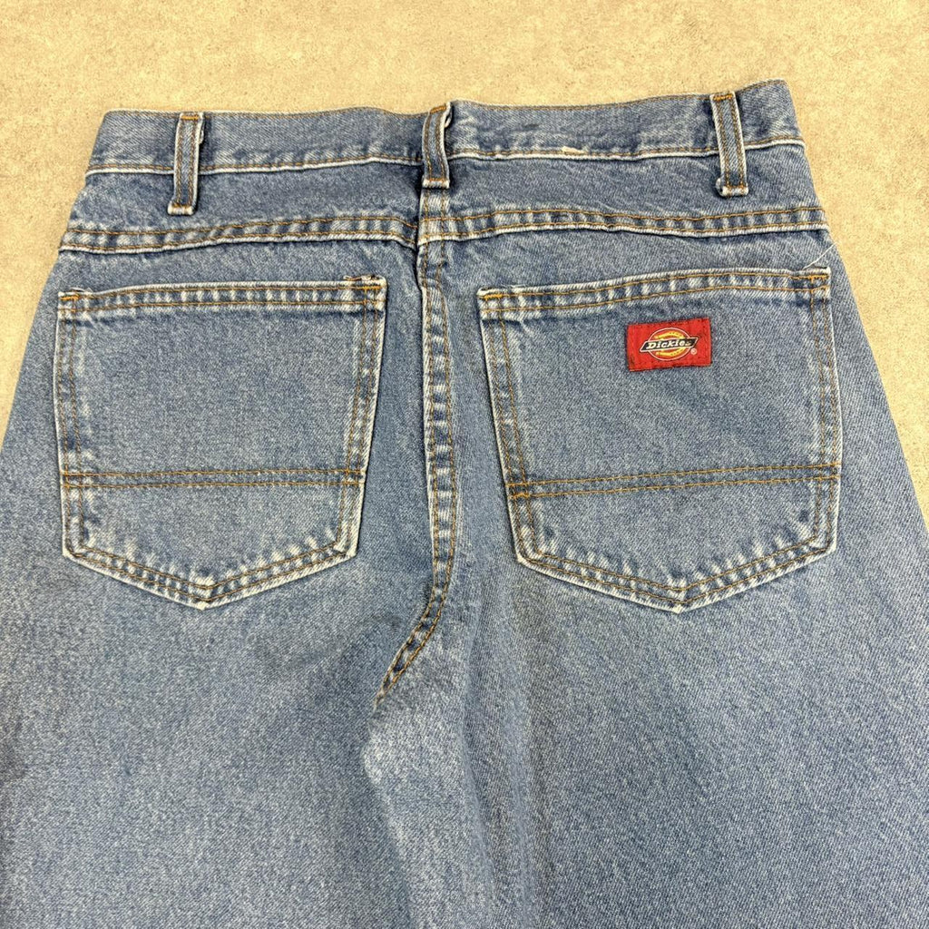 BR2701GP-U - Vintage retro essential  Dickies Straight Leg Blue Wash Denim Jeans Trousers pants #denim #straightleg #dickies #skater