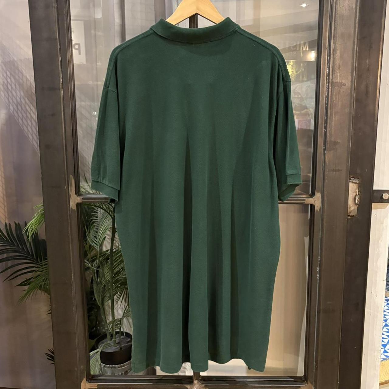 BR1912C-F - Vintage Retro Ralph Lauren Plain Dark Green Polo Shirt Short Sleeve collared button up top  #Y2K #preppy #chiefkeef #oldmoney #ralphlauren