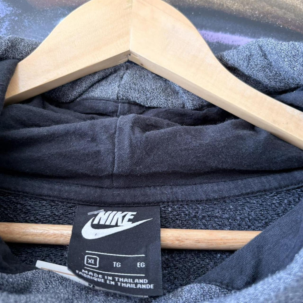 Vintage Nike Hoodie Top Mens XL Grey Centre Swoosh Logo Streetwear Sweatshirt Essential Minimal 90s Y2K