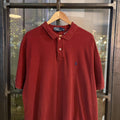 POL324 - Vintage Retro Ralph Lauren Plain Red Polo Shirt Short Sleeve collared button up top #Y2K #preppy #chiefkeef #oldmoney #ralphlauren