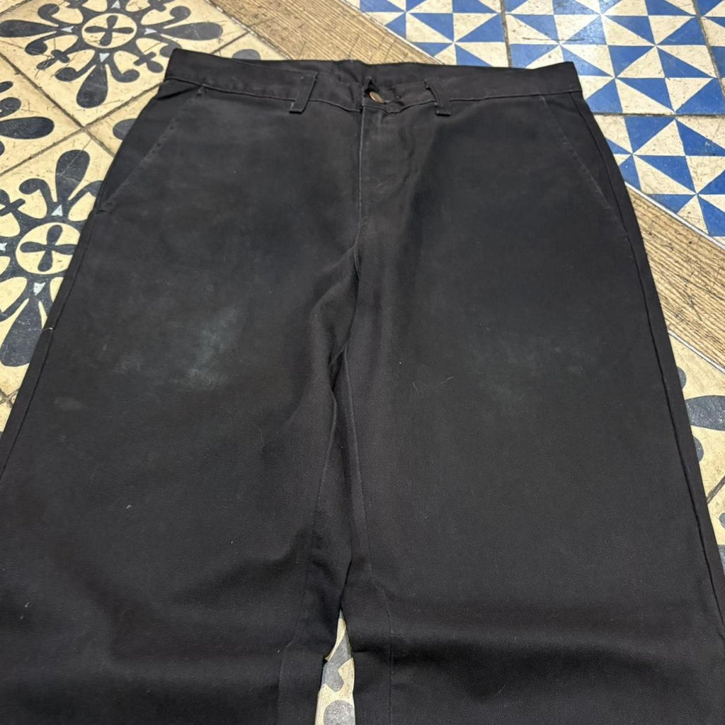 BR1011DO-F - Vintage retro essential Black Dickies Straight Leg Trousers pants casual workwear #skater #utility #workwear #straightleg #dickies