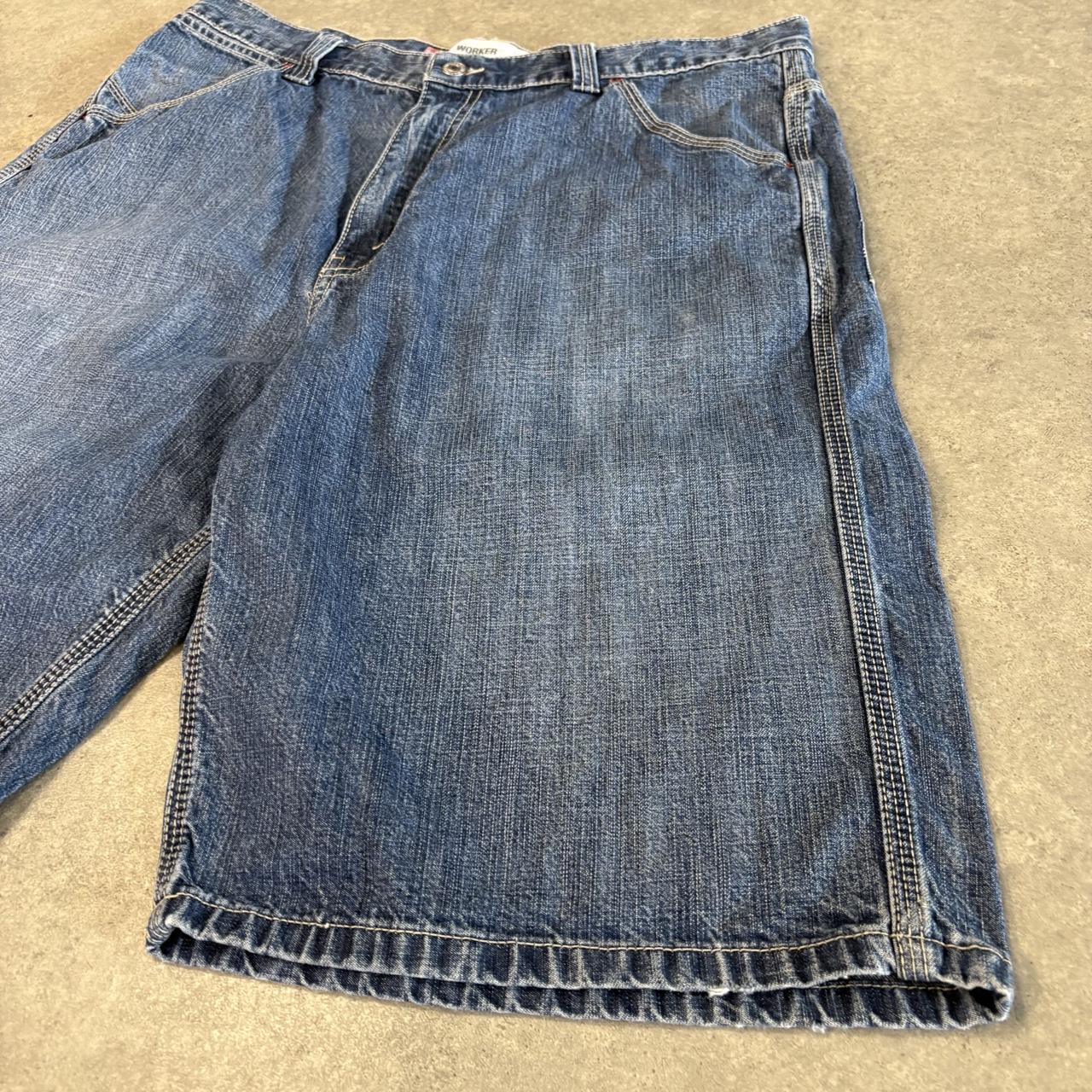 Vintage Levi’s Jorts Mens 35” Blue Denim Worker Carpenter Jean Shorts Baggy Wide Leg Skate Surf Hip Hop 00s Y2K